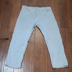 Levi's 559 Light Blue Relaxed Straight Corduroy Pants size 36x30